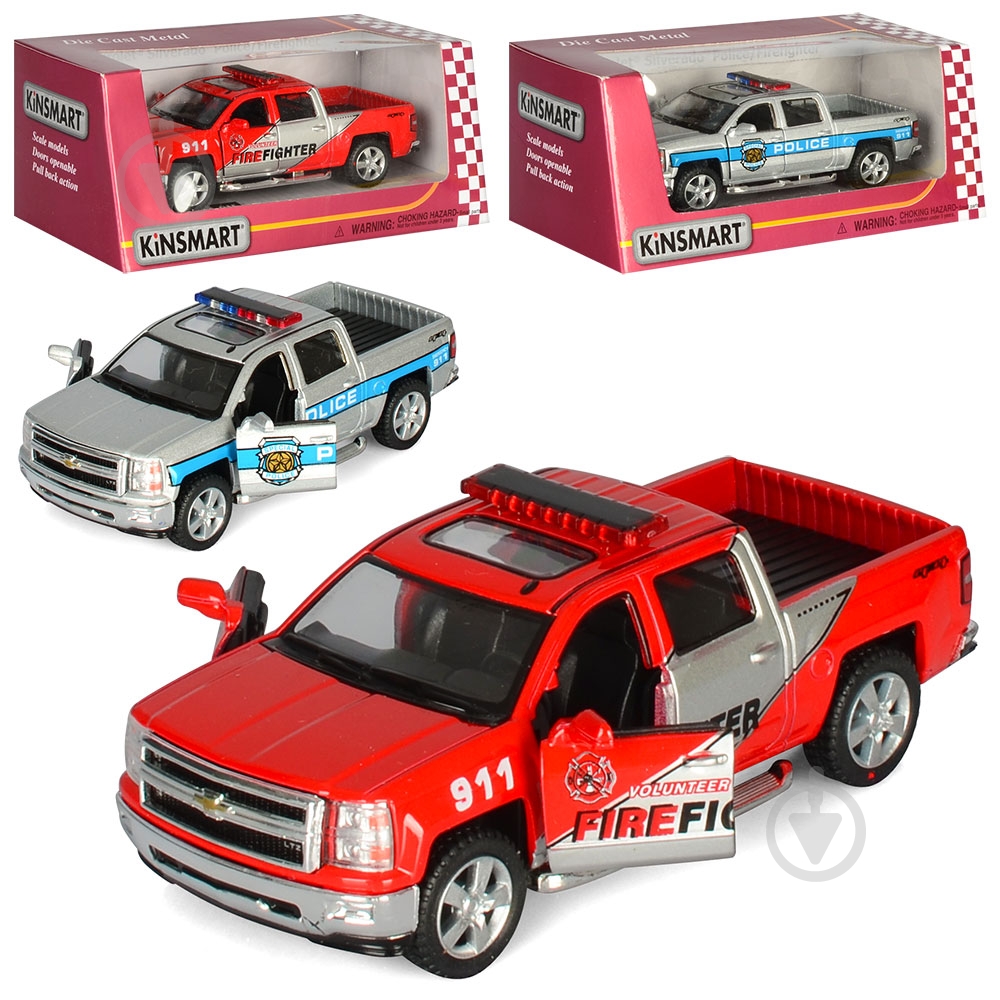 Автомодель Kinsmart Chevrolet Silverado 2014 KT5381WPR - фото 1
