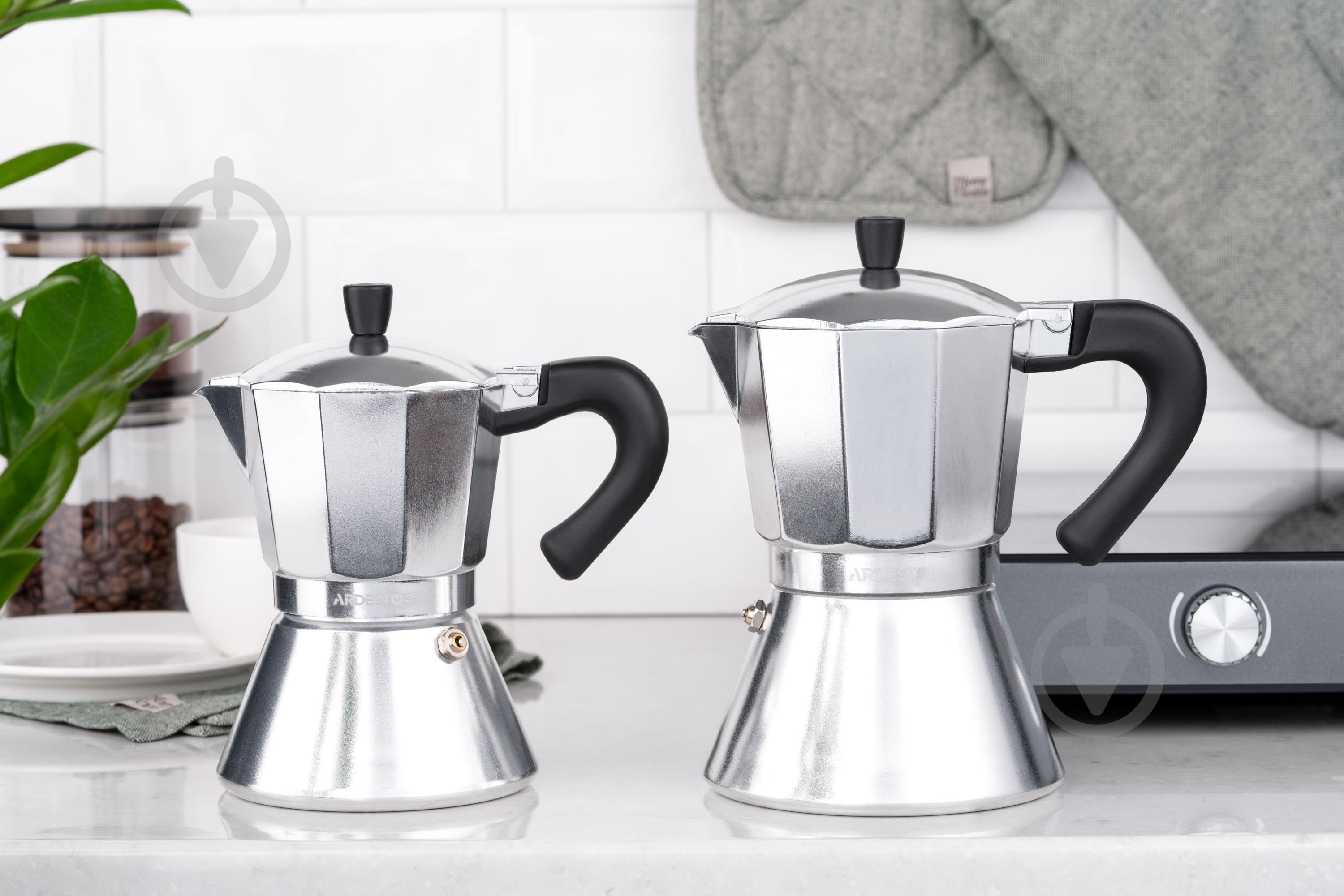 Кофеварка гейзерная Ardesto Gemini Piemonte 9 чашек нержавеющая сталь с черным AR0809AI - фото 3