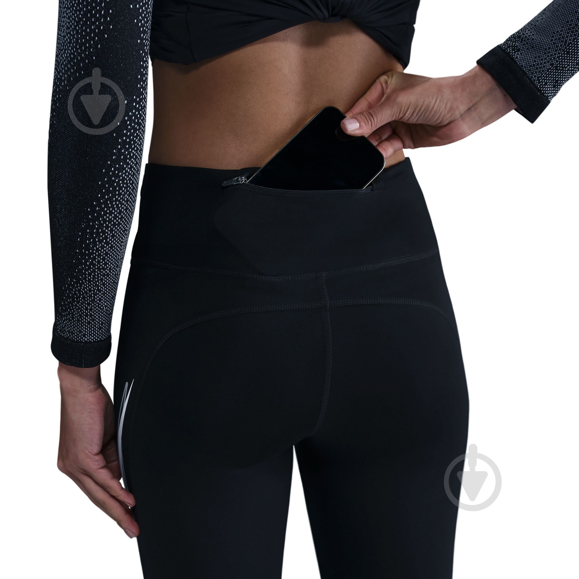 Тайтсы Nike W NK FAST DF MR 7/8 TGT SW HV8555-010 р.L черный - фото 7 Тайтсы Nike W NK FAST DF MR 7/8 TGT SW HV8555-010 р.L черный - фото 7