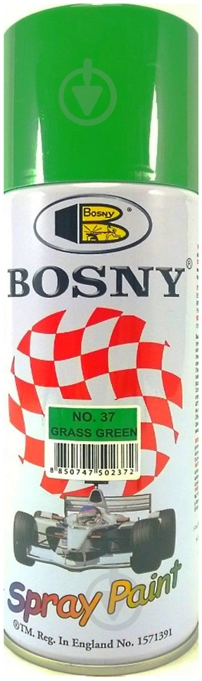 Автоэмаль акриловая Spray Paint Bosny 400 мл № 37 Зеленая трава - фото 1