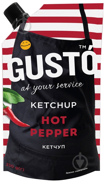 Кетчуп Gusto Hot pepper 250 г - фото 1