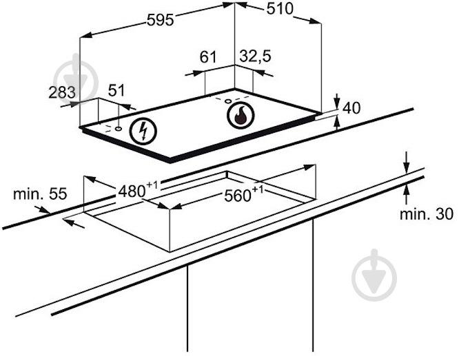 Варочная поверхность газовая Electrolux GPE 963 FX - фото 2