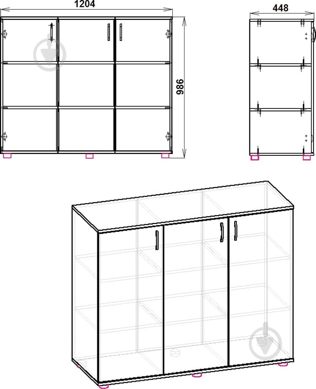 Комод Компанит 3Д венге - фото 3