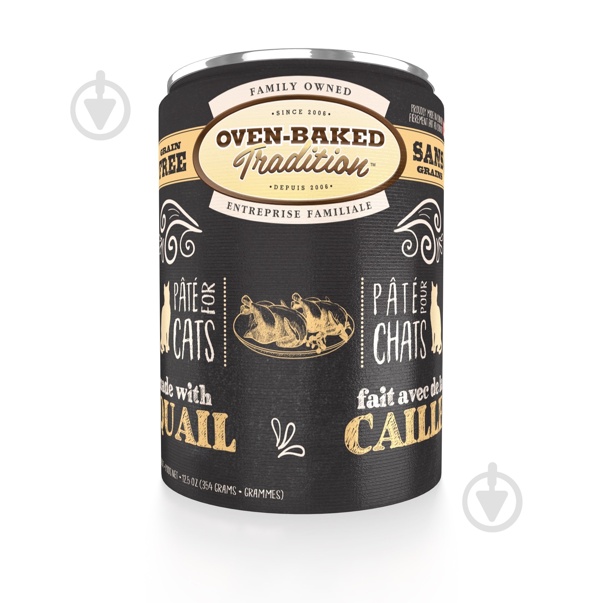 Паштет беззерновой Oven-Baked Tradition для котов из свежего мяса перепелов 354 г - фото 1 Паштет беззерновой Oven-Baked Tradition для котов из свежего мяса перепелов 354 г - фото 1