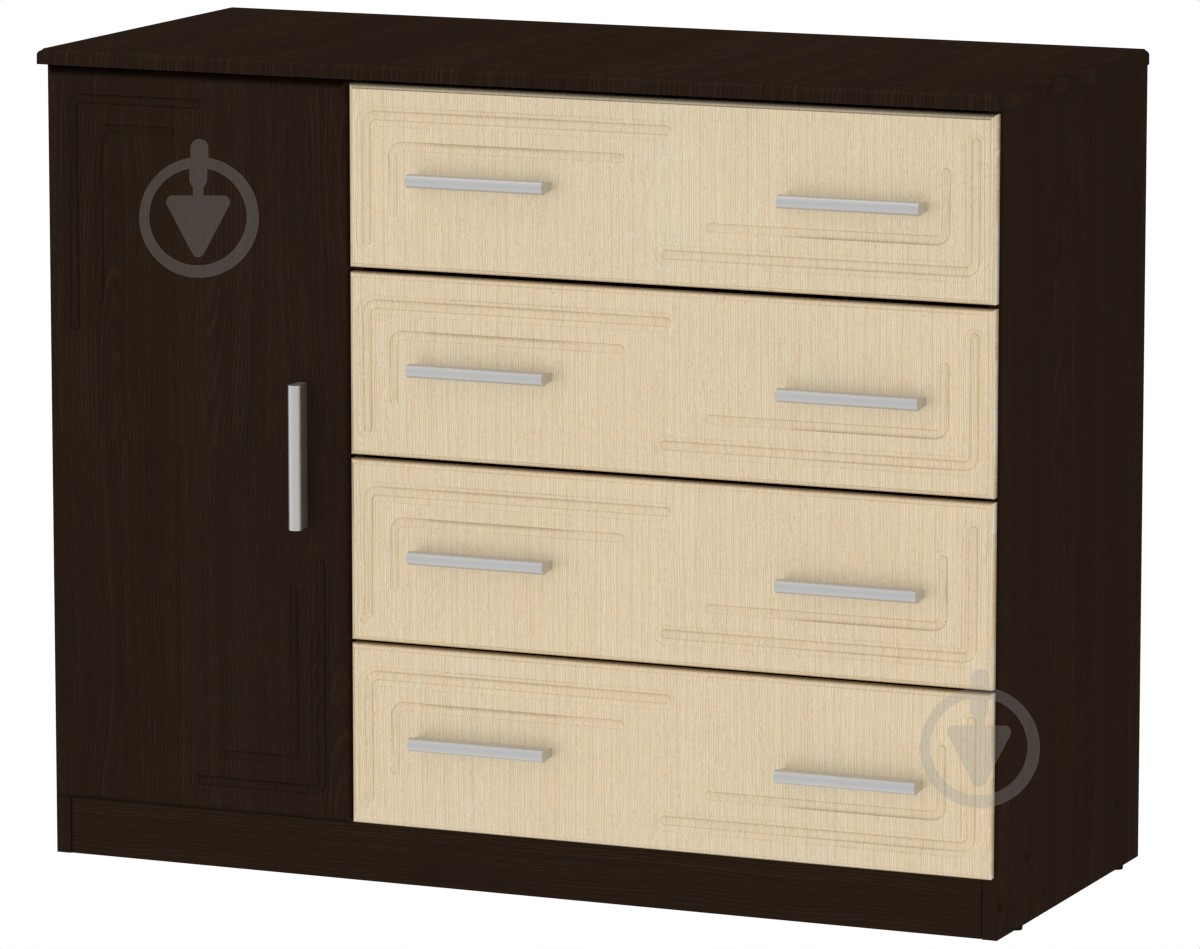 Комод Компанит МДФ 4+1Б венге - фото 1