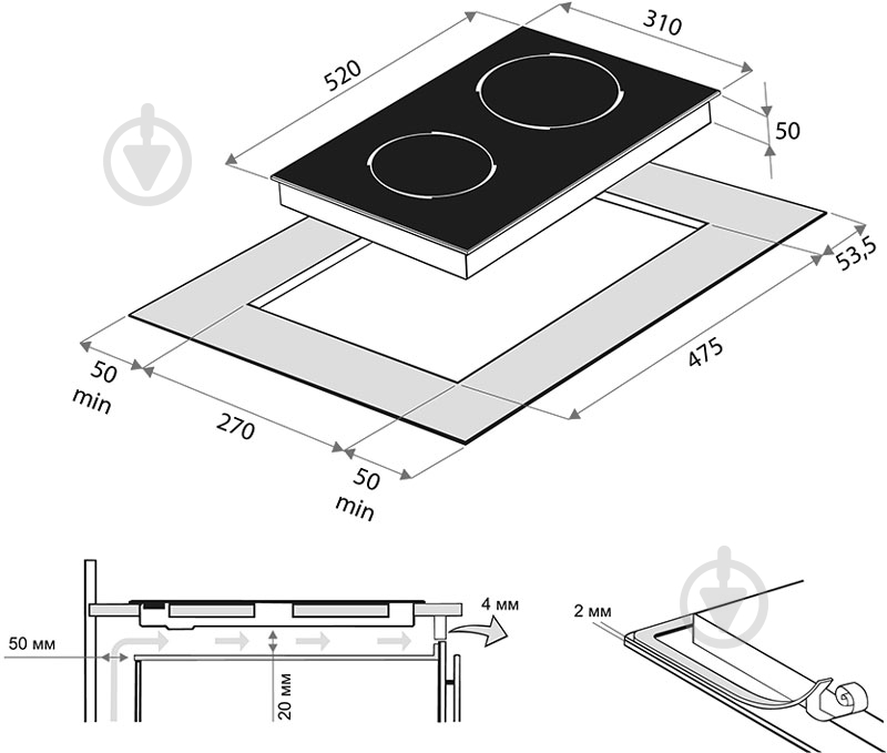 Варочная поверхность электрическая Perfelli VH 3101 BL - фото 7