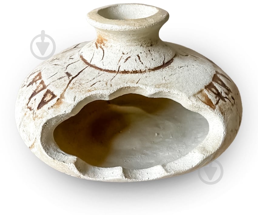 Вазон декоративный шамот Тыква круглый беж/коричневый Наша Кераміка - фото 1 Вазон декоративный шамот Тыква круглый беж/коричневый Наша Кераміка - фото 1