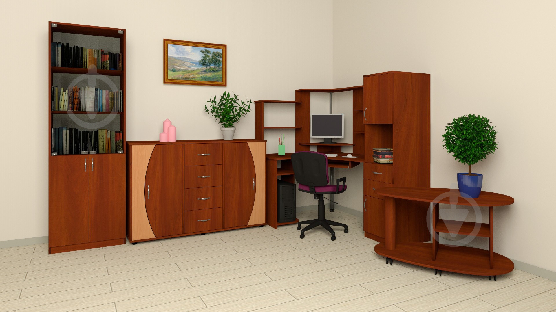 Комод Компанит 4-2-2 венге - фото 2