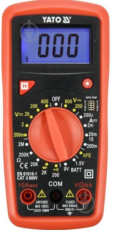 Мультиметр цифровий YATO YT-73081 - фото 1 Мультиметр цифровий YATO YT-73081 - фото 1