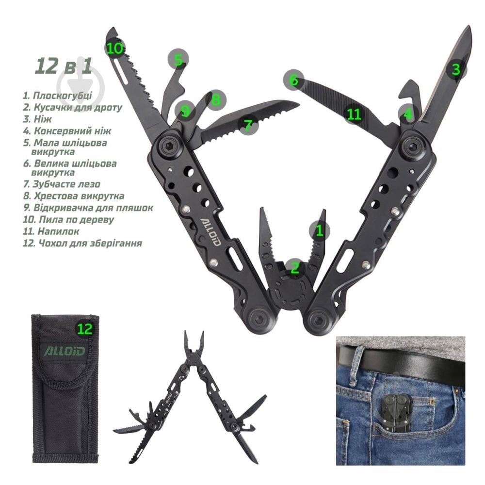 Мультитул Alloid Pro MT-15512 - фото 2 Мультитул Alloid Pro MT-15512 - фото 2