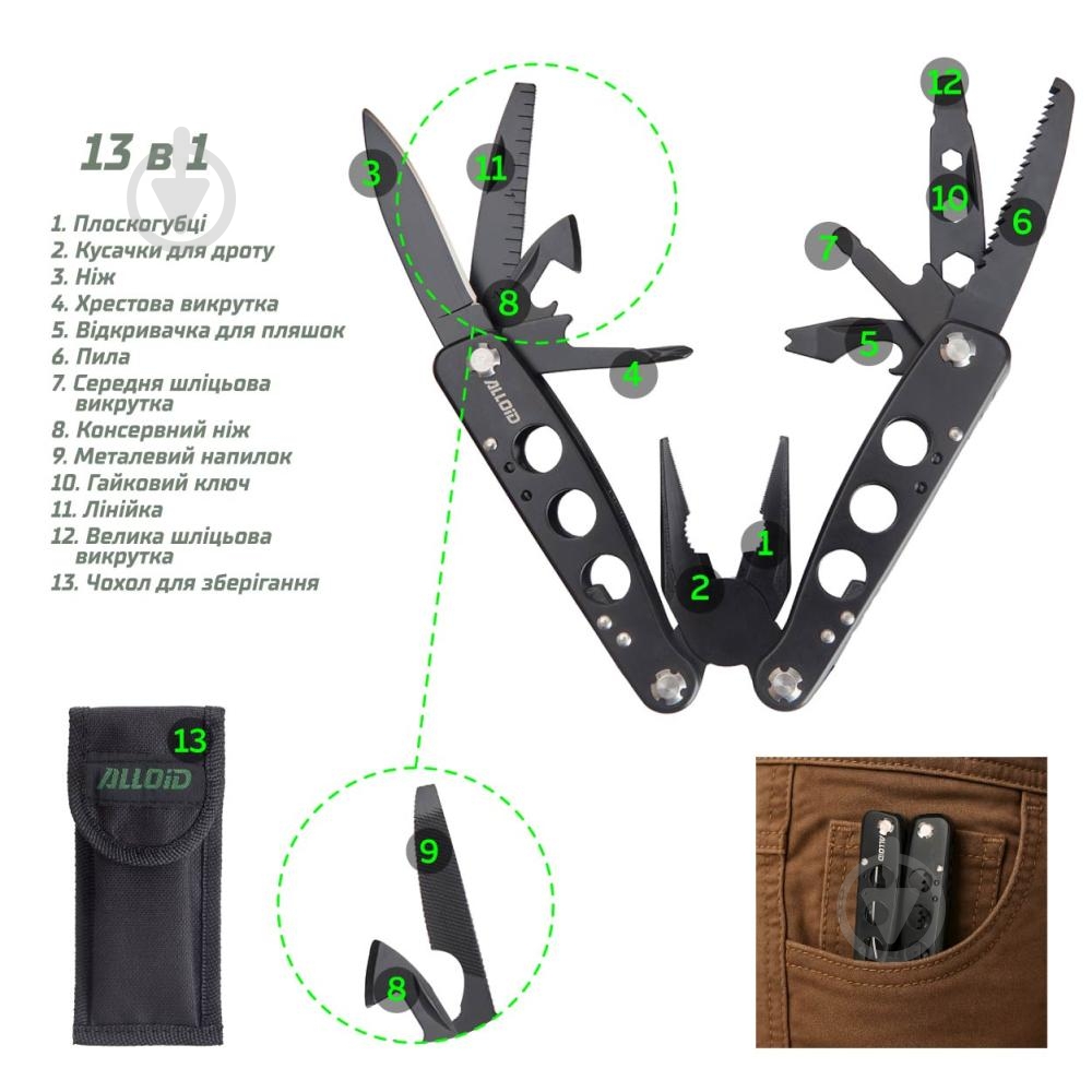 Мультитул Alloid MT-16513 - фото 2
