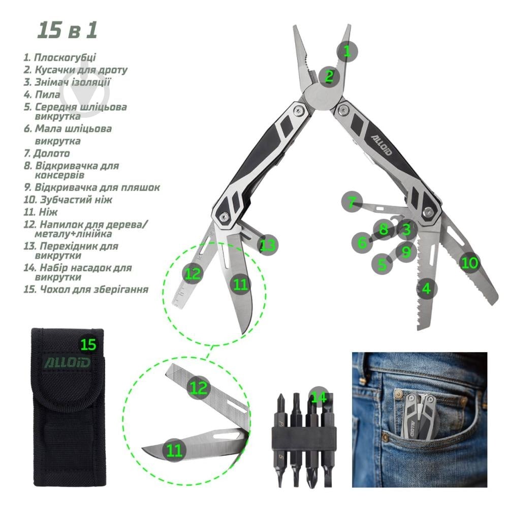 Мультитул Alloid Pro MT-16015 - фото 1