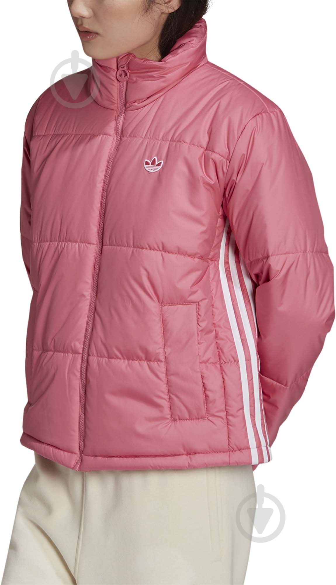 Куртка Adidas SHORT PUFFER H20213 р.S розовая - фото 1