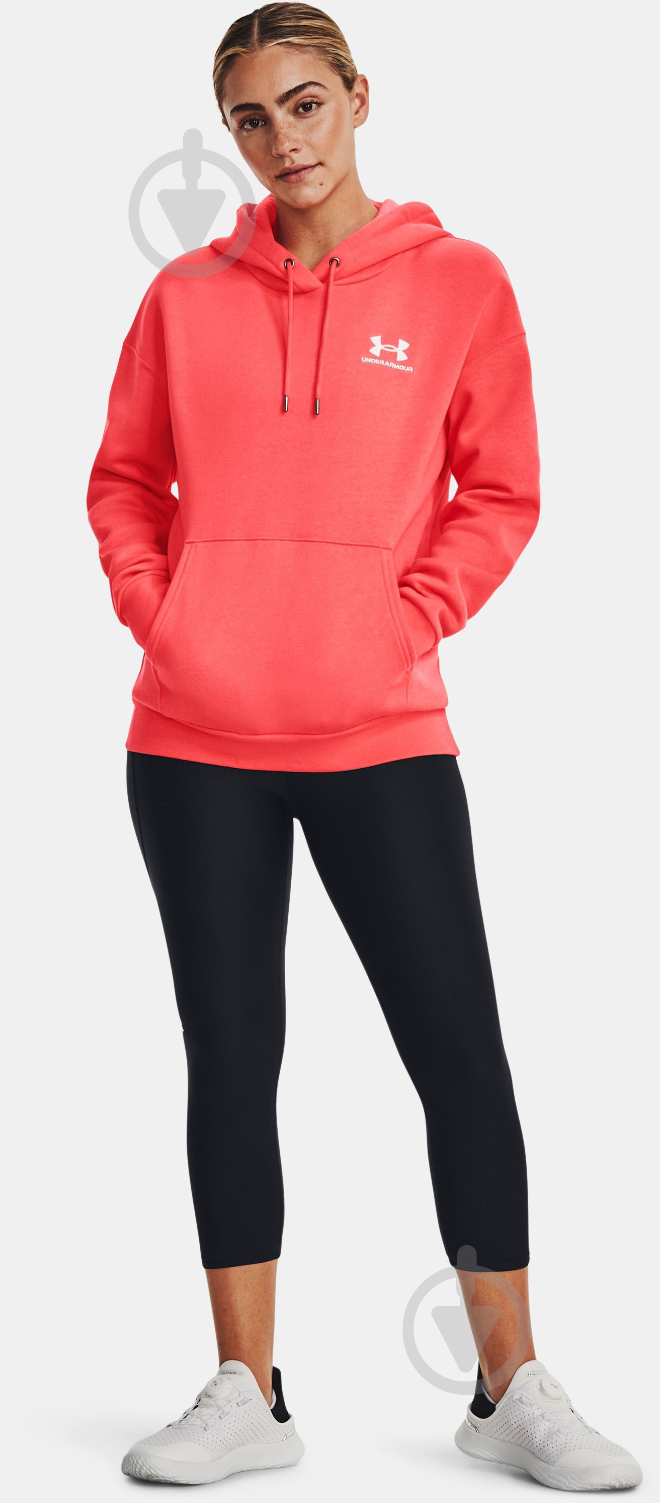 Джемпер Under Armour ESSENTIAL FLEECE HOODIE 1373033-691 р.XS червоний - фото 3