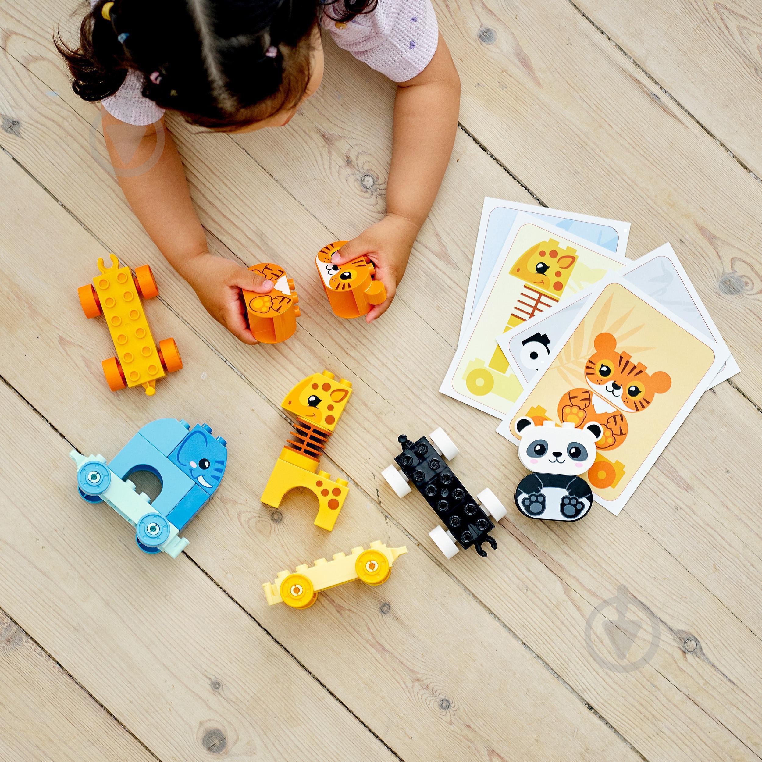 Конструктор LEGO DUPLO Потяг із тваринами 10955 - фото 8 Конструктор LEGO DUPLO Потяг із тваринами 10955 - фото 8
