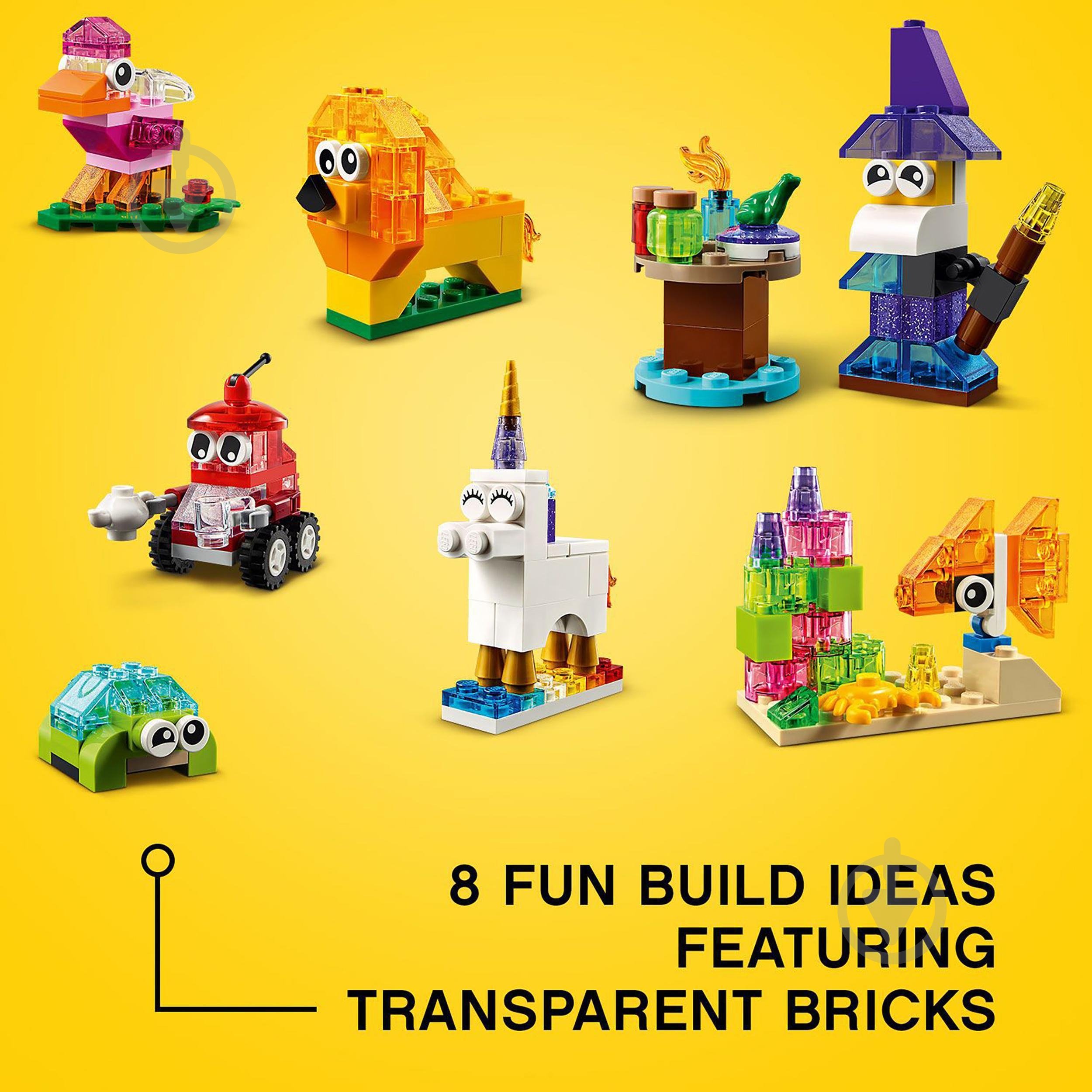 Конструктор LEGO Classic Прозорі кубики для творчості 11013 - фото 10