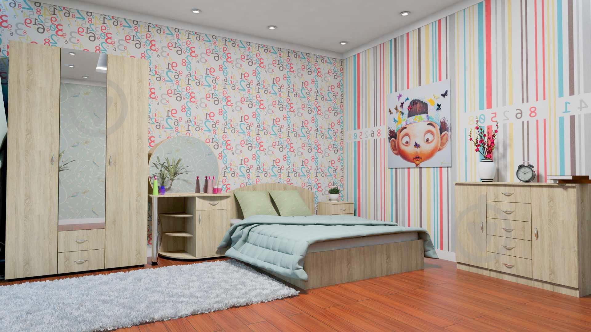 Кровать Компанит 140 140x200 см бук - фото 2