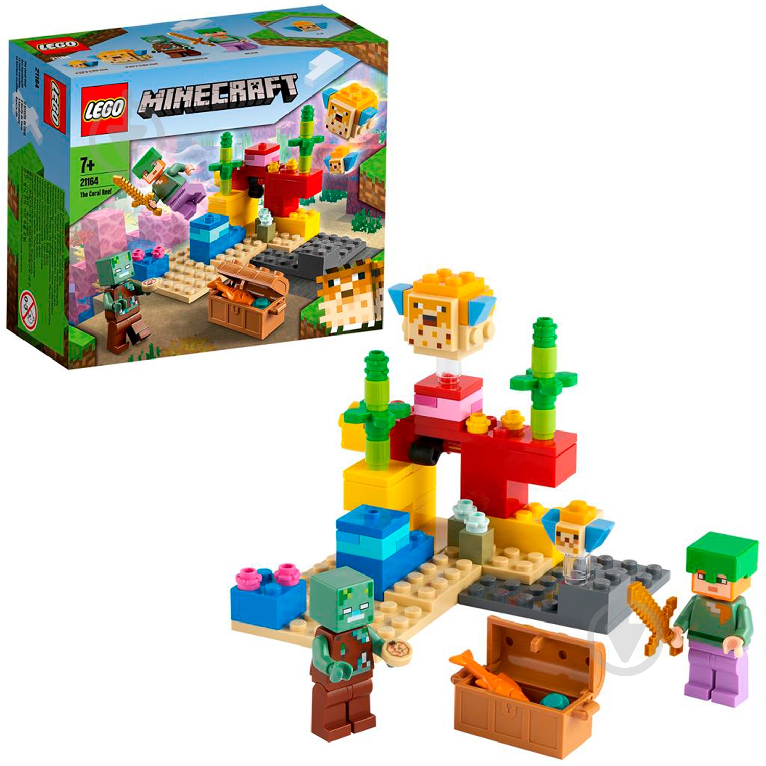 Конструктор LEGO Minecraft Коралловый риф 21164 - фото 9