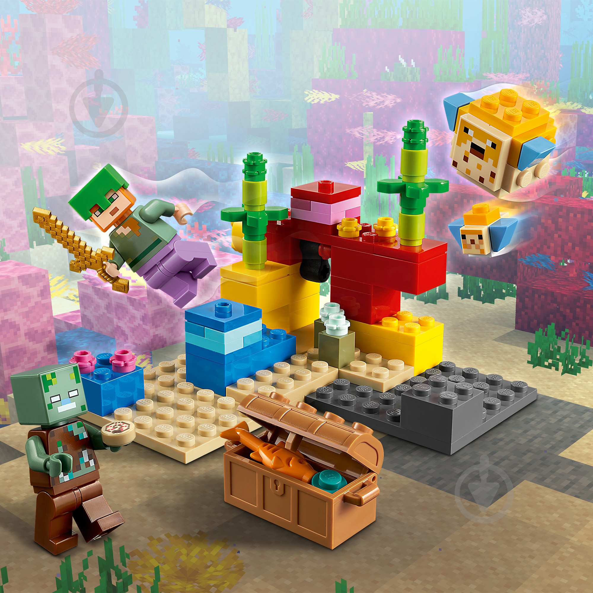 Конструктор LEGO Minecraft Коралловый риф 21164 - фото 8
