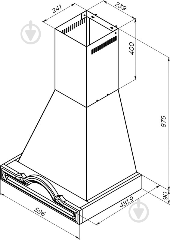 Вытяжка Pyramida RD 60 (1000) WH - фото 2