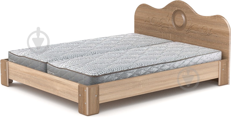 Кровать Компанит 170 МДФ 160x200 см дуб сонома - фото 1