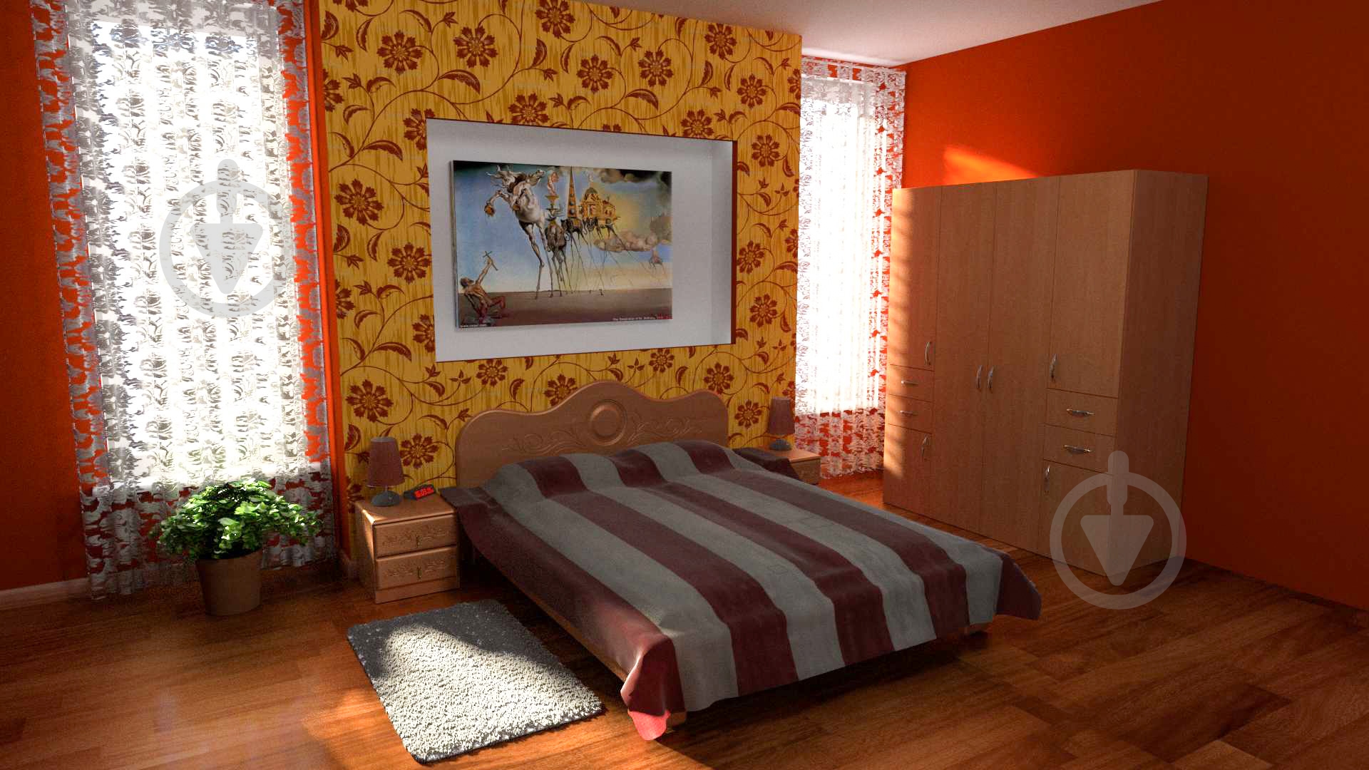 Кровать Компанит 170 МДФ 160x200 см яблоня - фото 2 Кровать Компанит 170 МДФ 160x200 см яблоня - фото 2