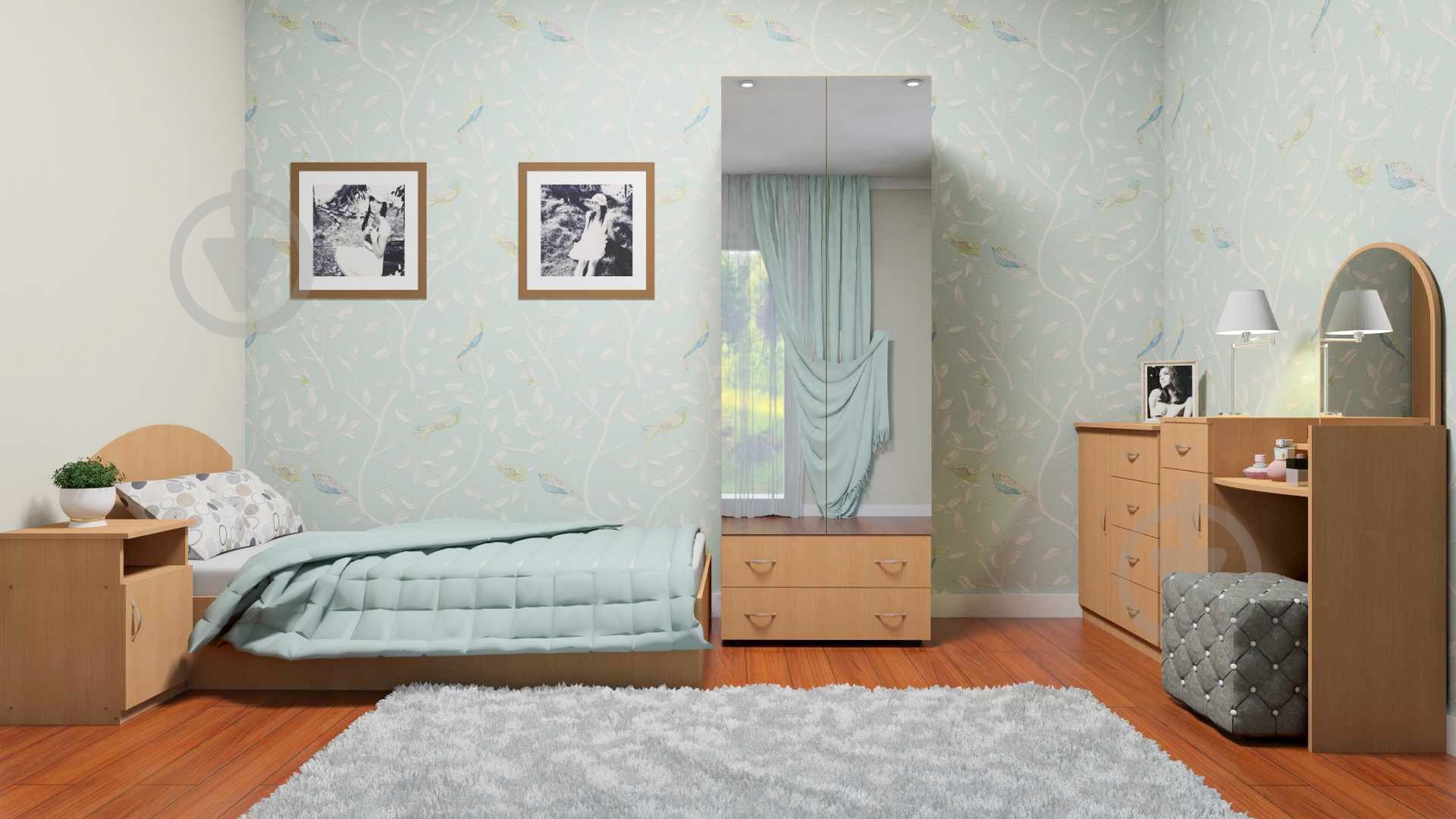 Кровать Компанит 90 90x200 см ольха - фото 2