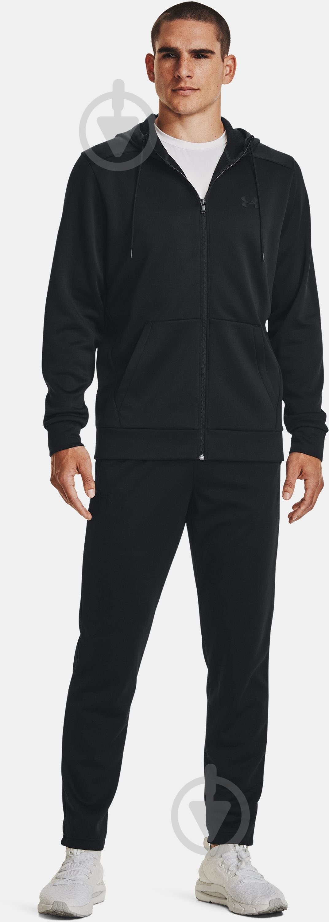 Джемпер Under Armour UA ARMOUR FLEECE FZ HOODIE 1373357-001 р.M чорний - фото 3