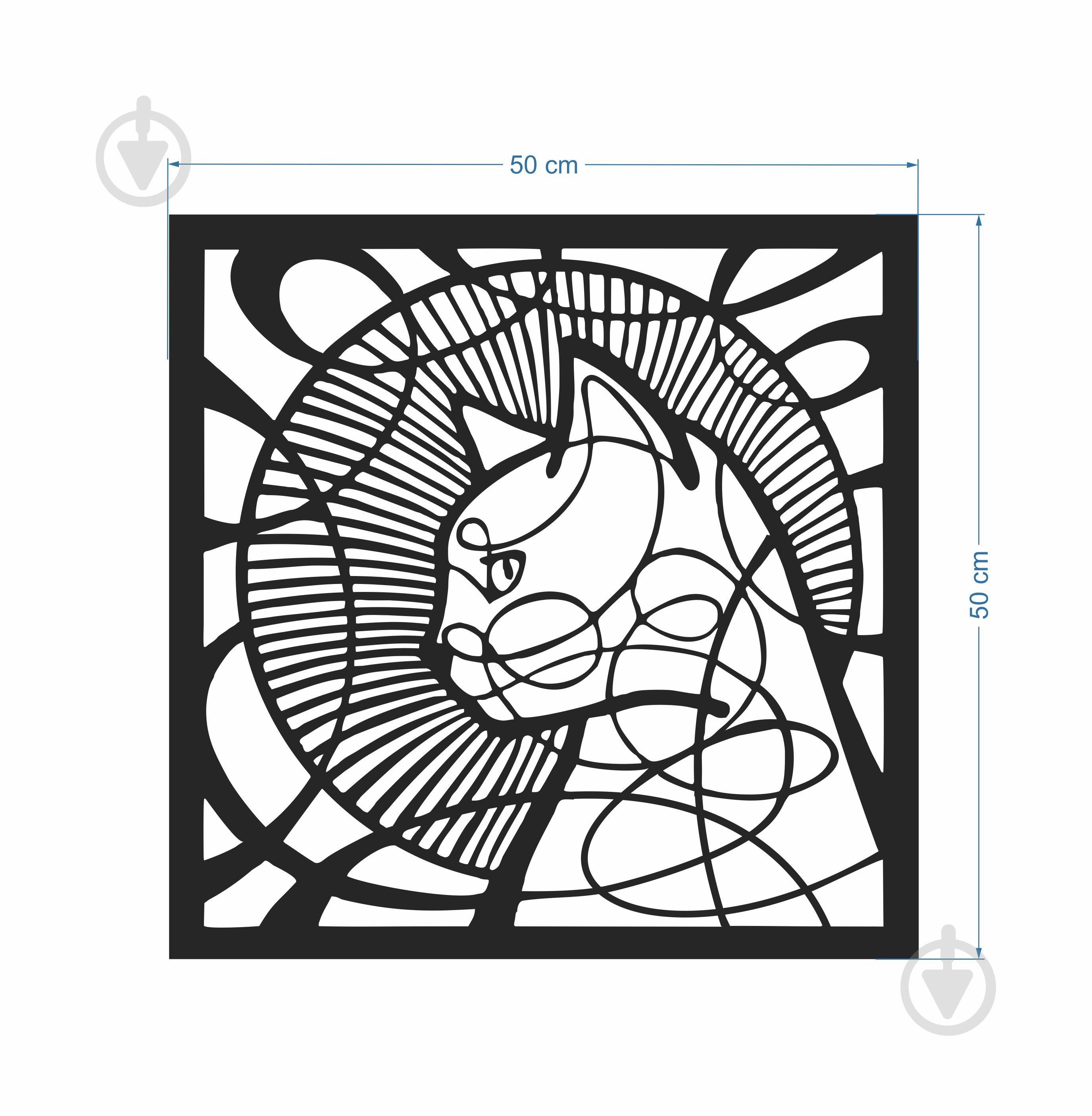 Панно STEEL CHARACTER КОШКА МОДЕРН 50x50 см черный - фото 2 Панно STEEL CHARACTER КОШКА МОДЕРН 50x50 см черный - фото 2