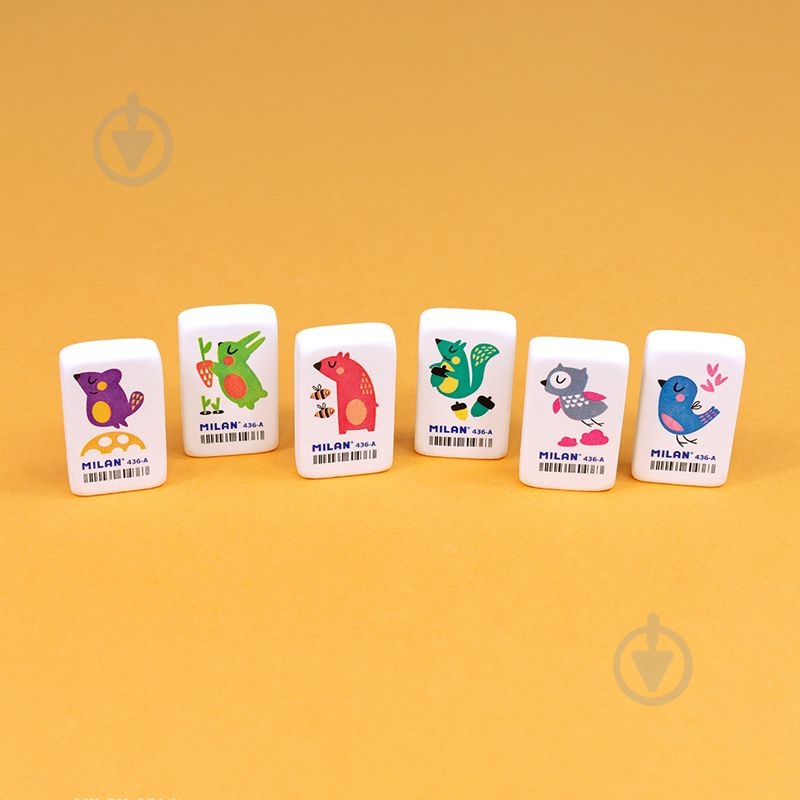 Гумка прямокутна Пташка 436А-2 Milan - фото 3