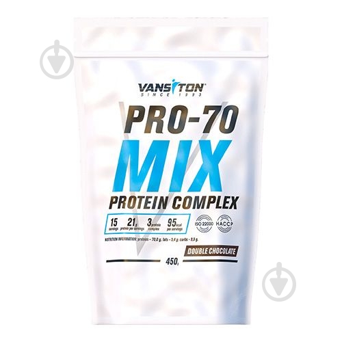 Протеин Vansiton PRO Двойной шоколад 450 г - фото 1 Протеин Vansiton PRO Двойной шоколад 450 г - фото 1