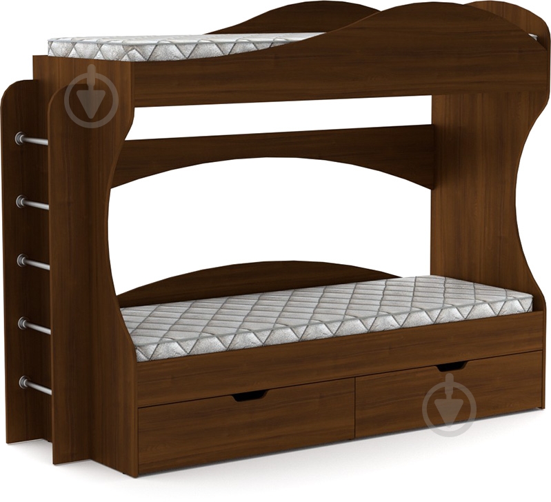 Ліжко Компаніт Бріз 70x190 см горіх екко - фото 1 Ліжко Компаніт Бріз 70x190 см горіх екко - фото 1