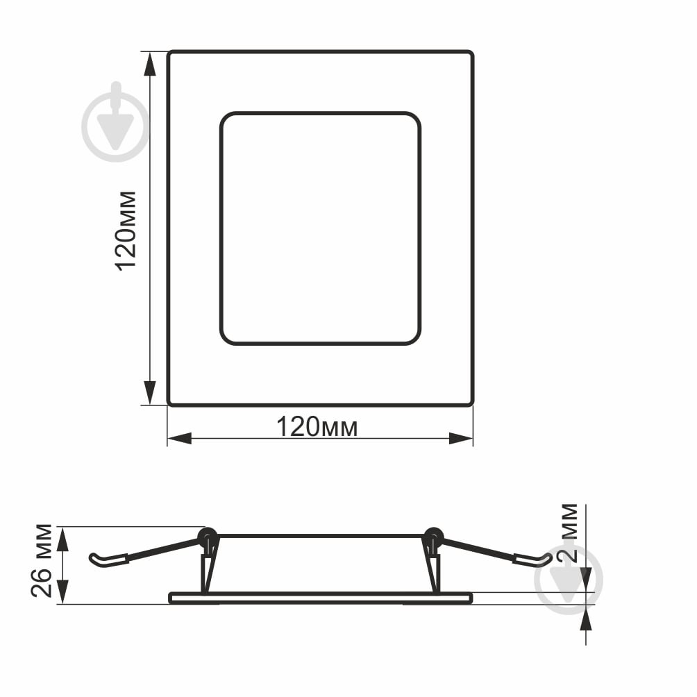 Светильник встраиваемый (Downlight) Videx LED Back 5000 К 26341 - фото 4 Светильник встраиваемый (Downlight) Videx LED Back 5000 К 26341 - фото 4