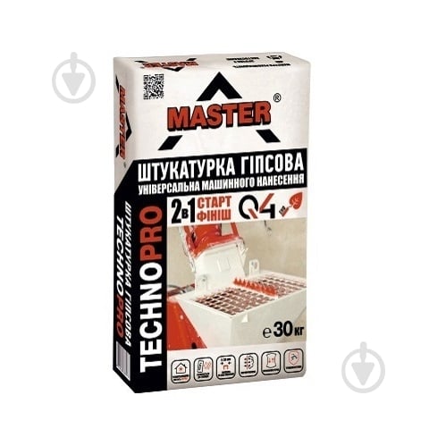 Штукатурка Master ® "TECHNOPRO" гипсовая универсальная 30 кг - фото 1 Штукатурка Master ® "TECHNOPRO" гипсовая универсальная 30 кг - фото 1