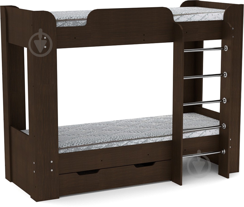 Кровать Компанит Твикс-2 70x190 см венге - фото 1 Кровать Компанит Твикс-2 70x190 см венге - фото 1