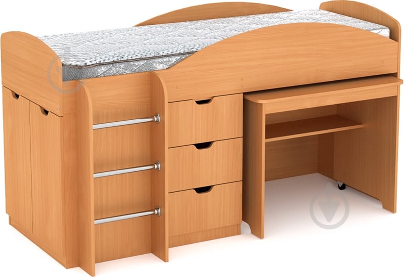 Кровать-горка Компанит Универсал 70x190 см бук - фото 1 Кровать-горка Компанит Универсал 70x190 см бук - фото 1