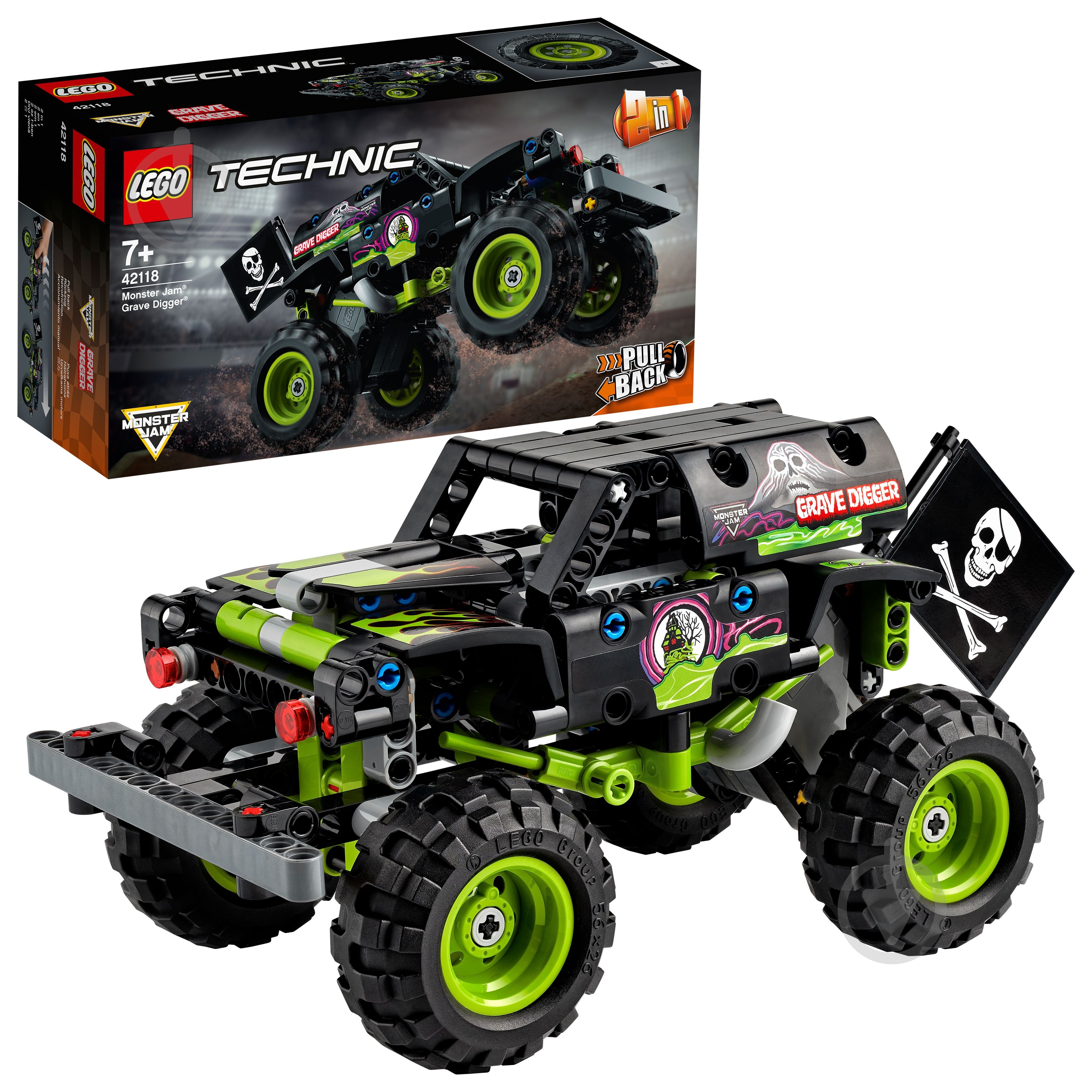 Конструктор LEGO Technic Monster Jam® Grave Digger® 42118 - фото 8 Конструктор LEGO Technic Monster Jam® Grave Digger® 42118 - фото 8