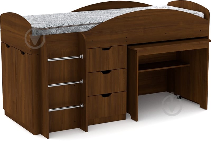 Кровать-горка Компанит Универсал 70x190 см орех - фото 1 Кровать-горка Компанит Универсал 70x190 см орех - фото 1