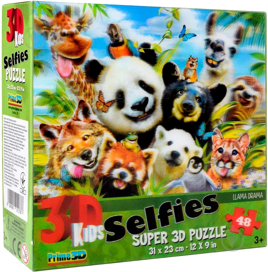 Пазли PRIME 3D 13670 дикі тварини селфі 31-23 см 48 деталей - фото 1 Пазли PRIME 3D 13670 дикі тварини селфі 31-23 см 48 деталей - фото 1