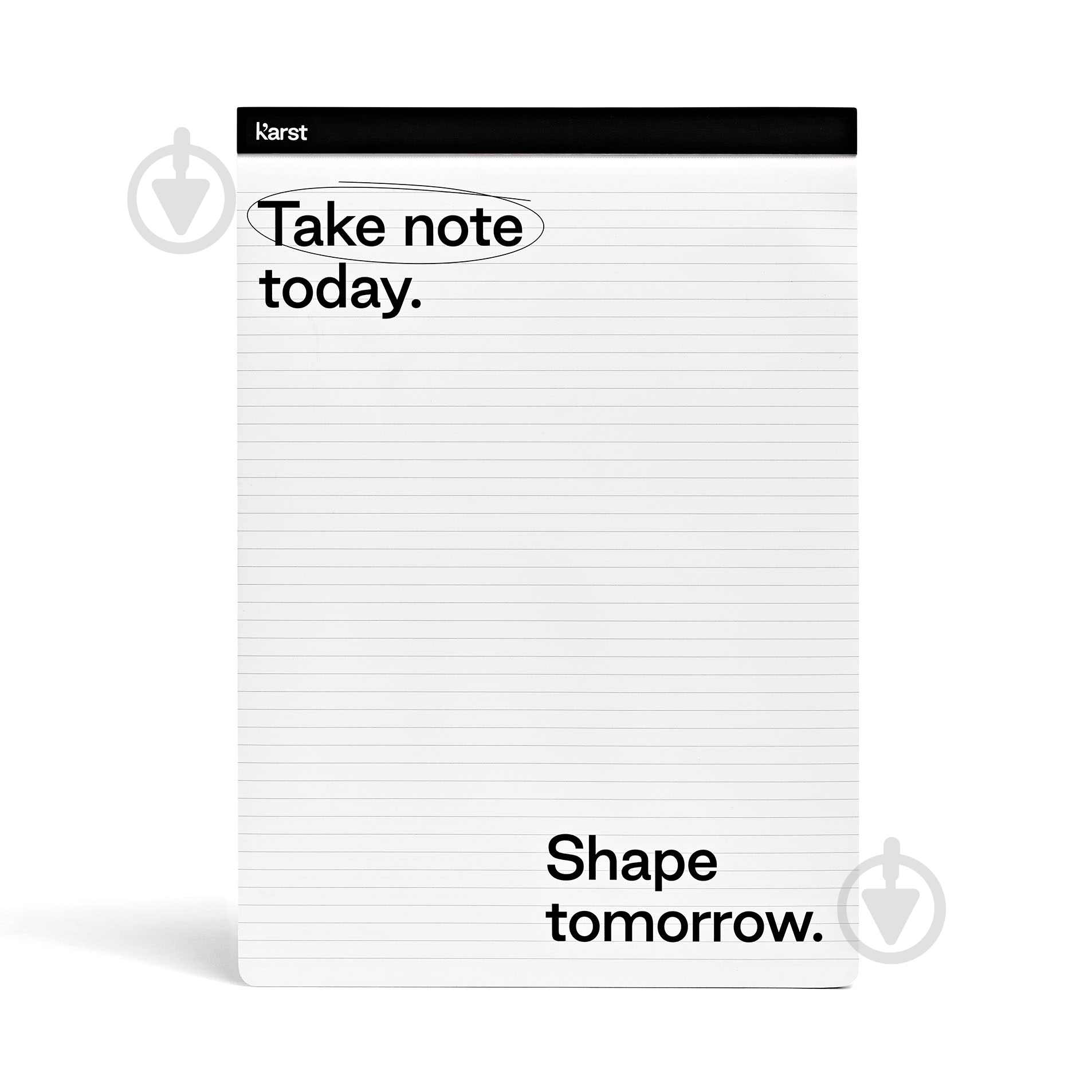 Нотатник Notepad A4 лінійка чорний Karst Stone Paper - фото 2