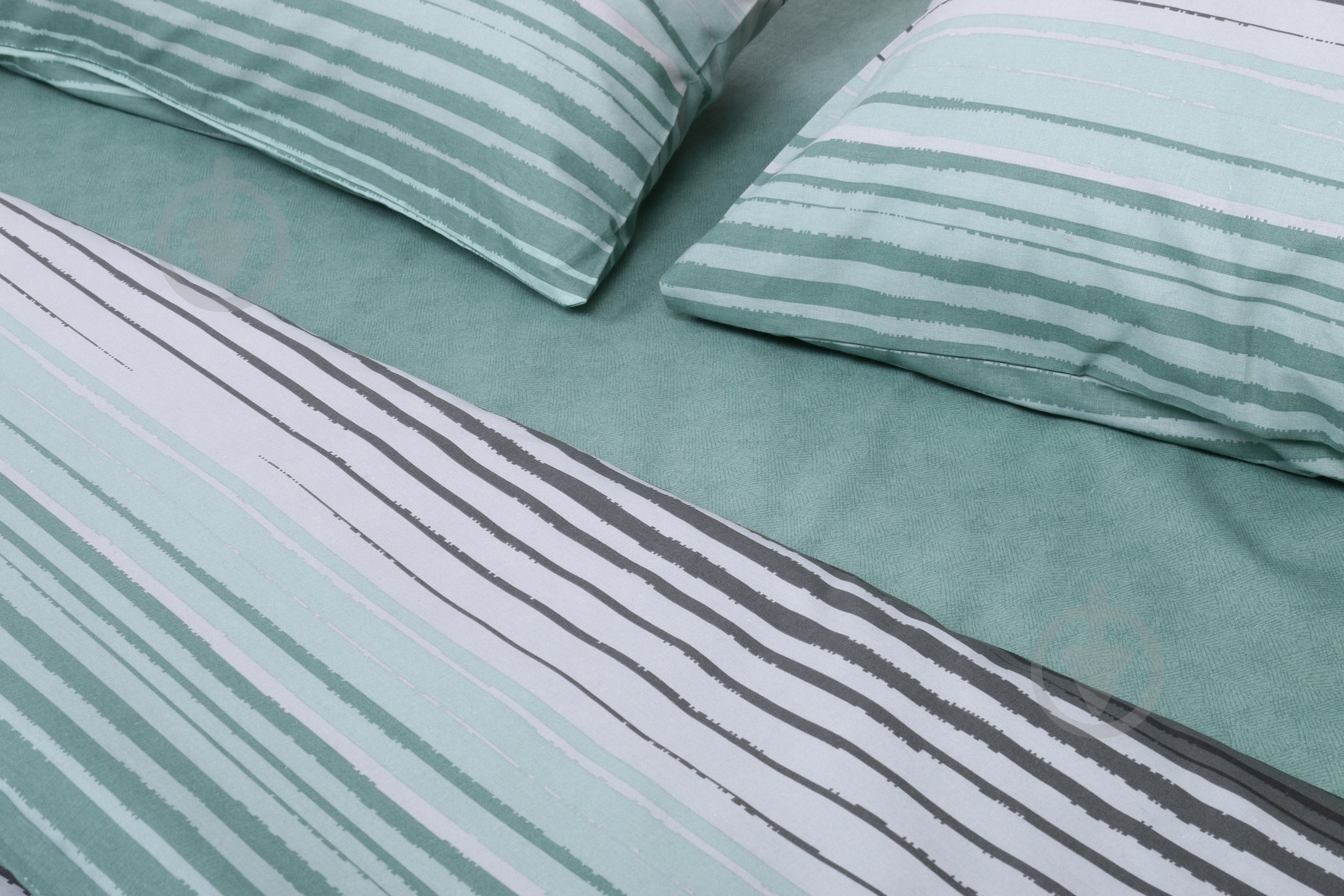 Комплект постільної білизни Basic Стронг 1.5 зелений La Nuit (без простирадла) - фото 2