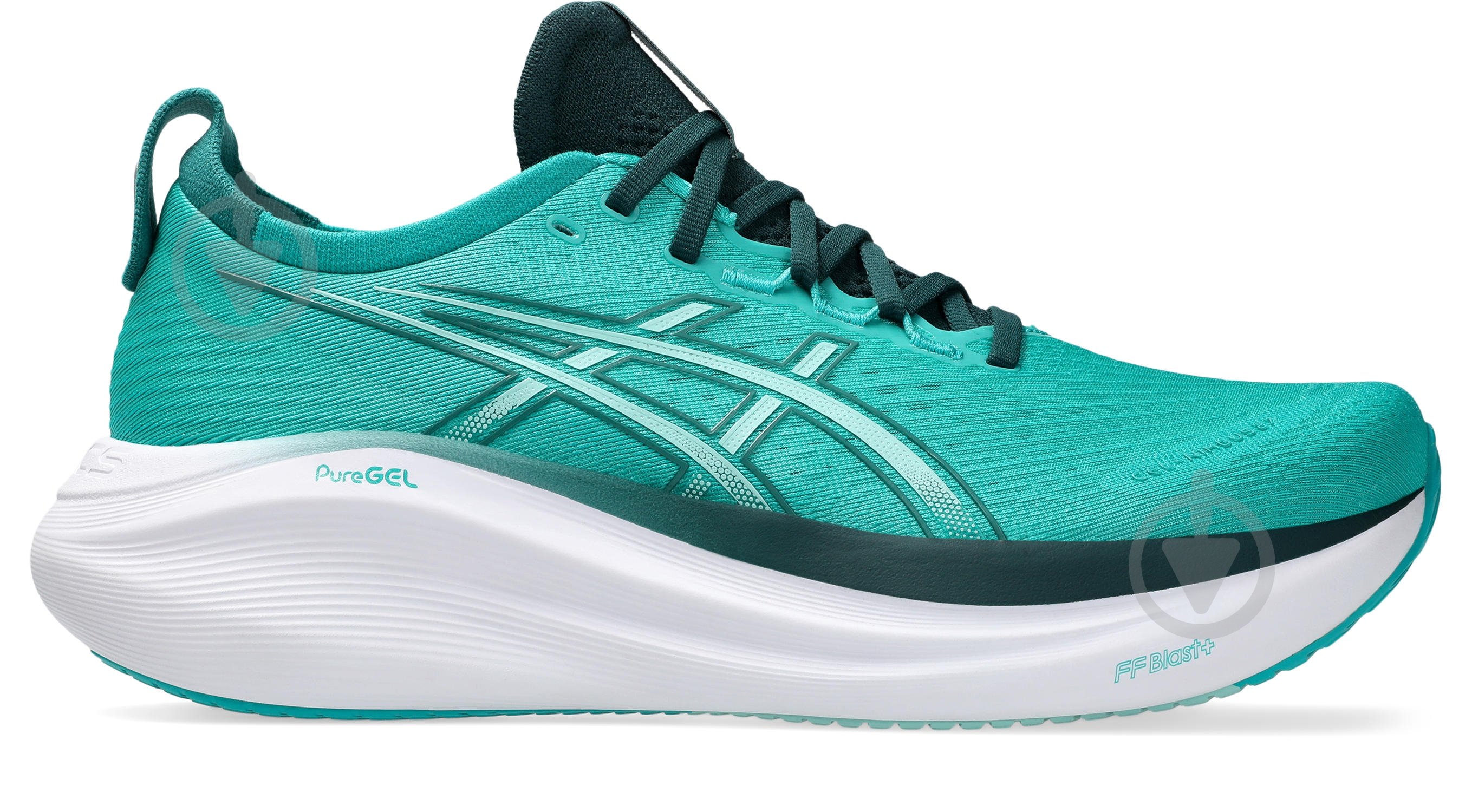 Кроссовки мужские Asics GEL-NIMBUS 27 1011B958-400 р.44,5 бирюзовые - фото 1 Кроссовки мужские Asics GEL-NIMBUS 27 1011B958-400 р.44,5 бирюзовые - фото 1