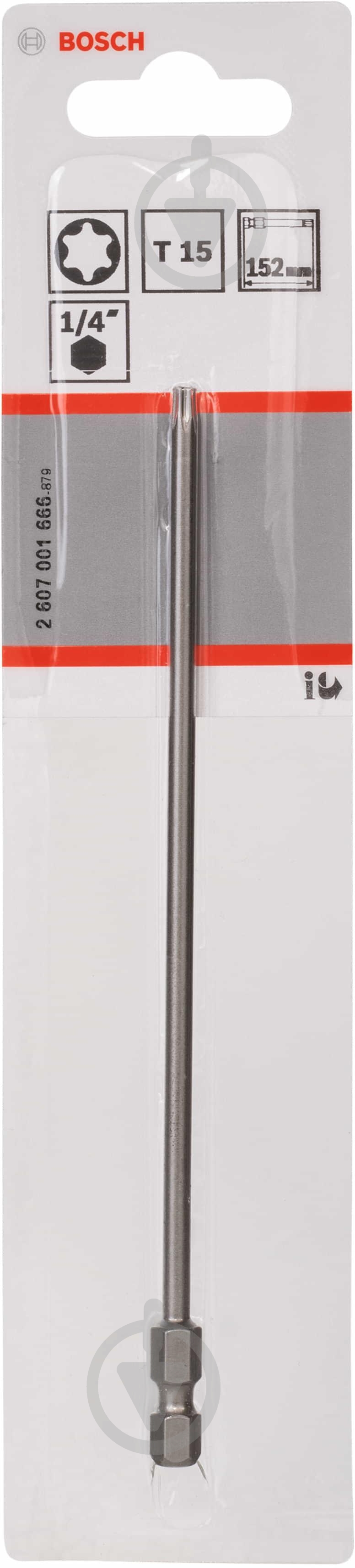 Бита Bosch Extra Hard 152 мм T15 1 шт. 2607001666 - фото 2