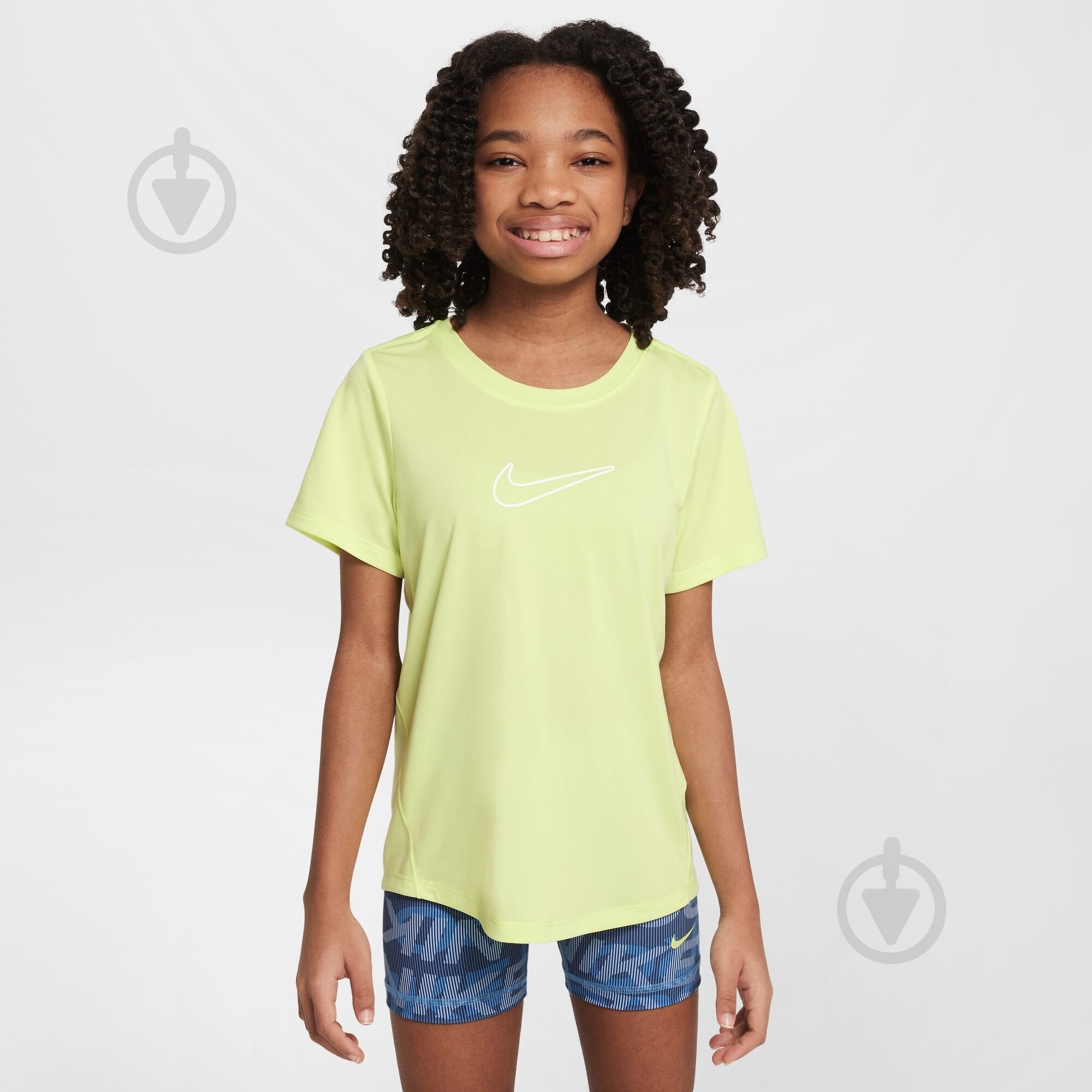 Футболка Nike G NK DF ONE STD SS TOP HBR FZ5600-736 р.M желтый - фото 1