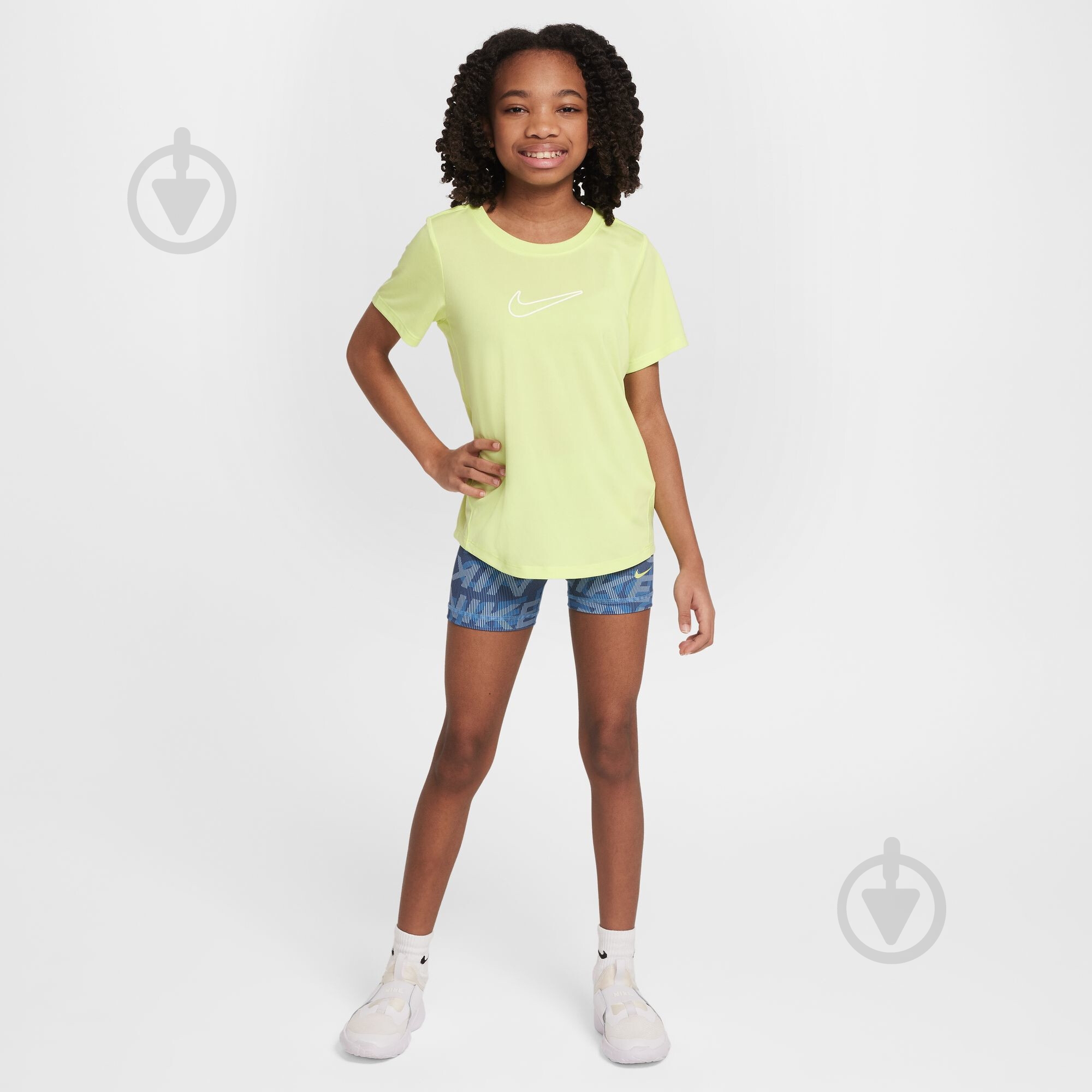 Футболка Nike G NK DF ONE STD SS TOP HBR FZ5600-736 р.M желтый - фото 5