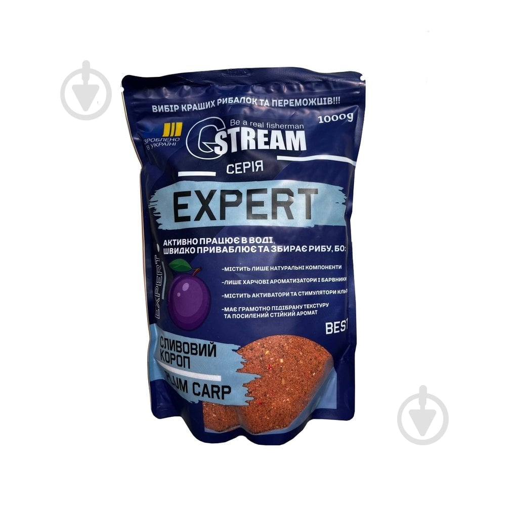 Прикормка GStream EXPERT Series КАРП слива 1000 г - фото 1