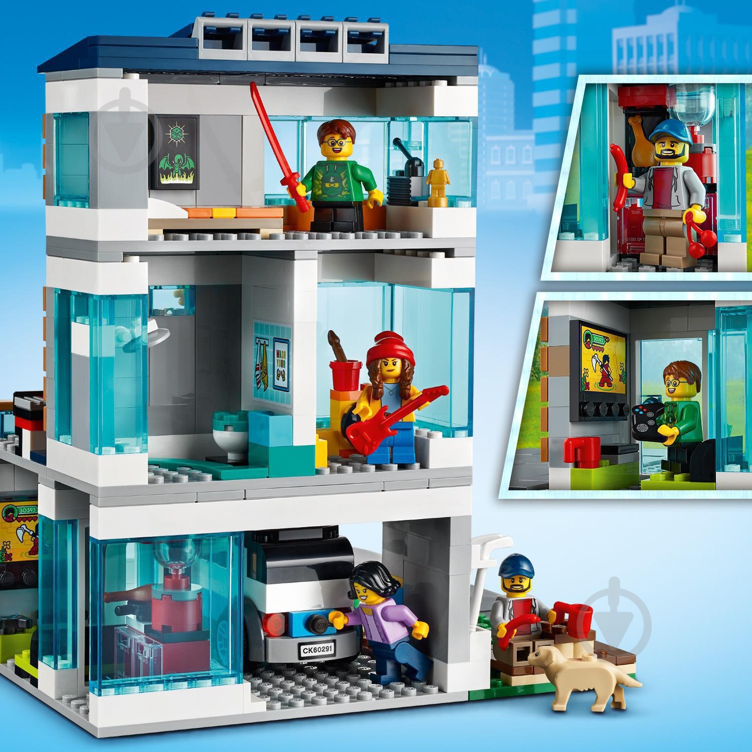 Конструктор LEGO City Современный семейный дом 60291 - фото 9 Конструктор LEGO City Современный семейный дом 60291 - фото 9