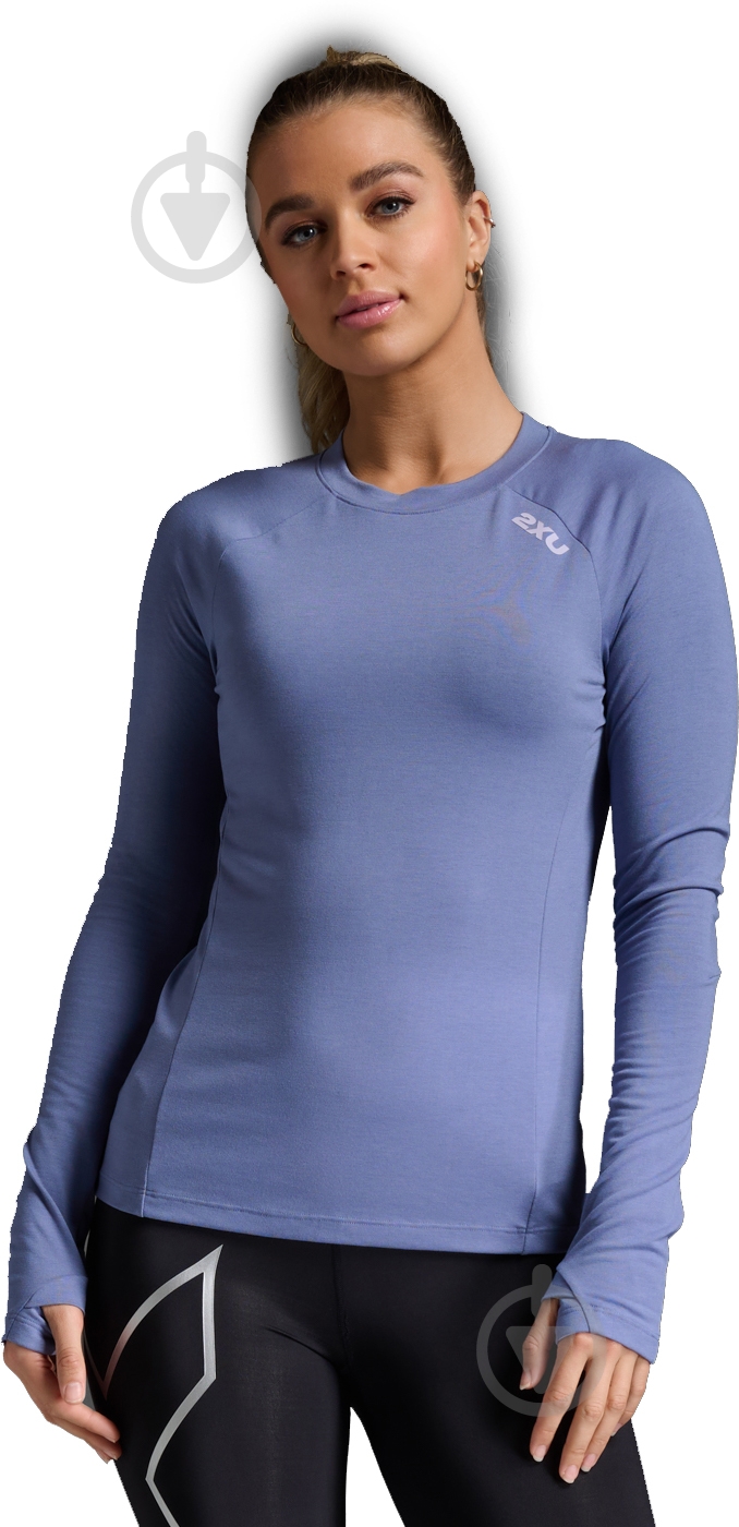 Футболка 2XU Ignition Base Layer L/S WR7319a_BST/HAF р.M синій - фото 1