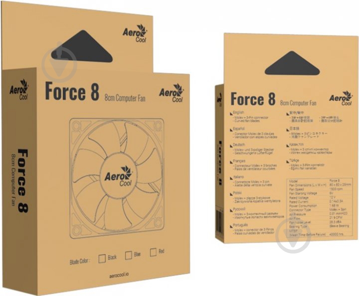 Вентилятор AeroCool Force 8 Black (ACF1-FC00110.11) - фото 9 Вентилятор AeroCool Force 8 Black (ACF1-FC00110.11) - фото 9