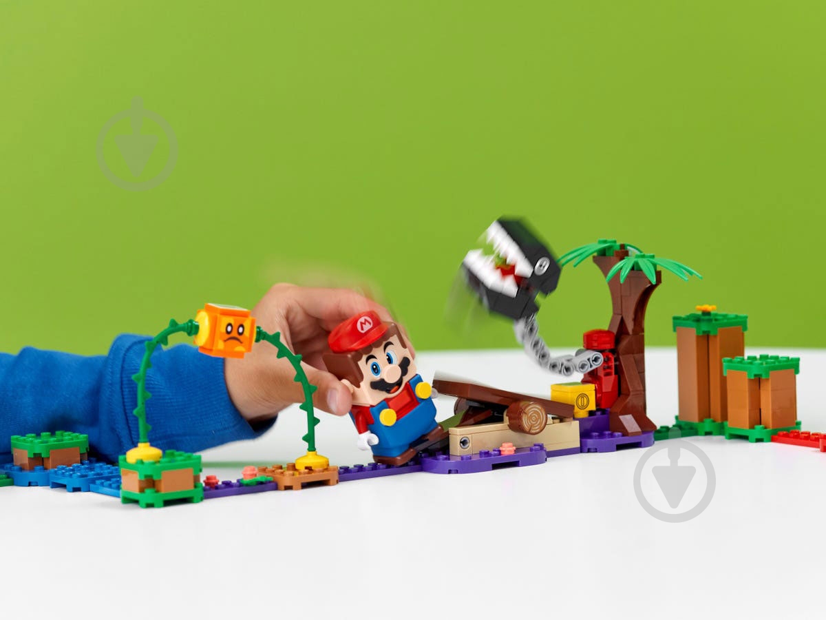 Конструктор LEGO Super Mario Дополнительный набор «Кусалкин на цепи — встреча в джунглях» 71381 - фото 21